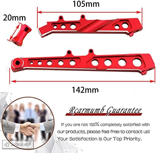 RCARMUMB LILOO ATUALIZAÇÃO DE BRACE DE CHASSIS TRASEIRO RCARMUMB PARTE PARA ARRMA 1/7 CRALONY 6S BLX, Infração 6S BLX, Rolo ilimitado, Chassi traseiro dianteiro de alumínio Parte Atualizações ARA320511, vermelho, vermelho