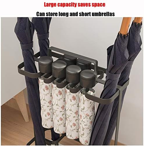 WXXGY Umbrella Stand Grande capacidade para hotel em casa com bandeja de gotejamento removível segurando 10-12 guarda-chuvas/preto