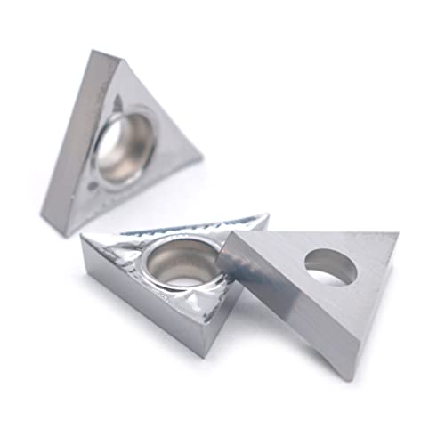 Inserções de carboneto FOMASP para alumínio TCGT32.51 / TCGT16T304 Para ferramentas de corte de girar, LH adequado ao acabamento do corte de metal de alumínio 10pcs