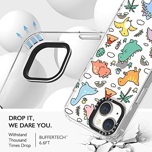 Mosnovo Compatível com o caso do iPhone 14, [BufferTech 6,6 pés de impacto] [Anti Peel Off Tech] Clear TPU Bumper Phone