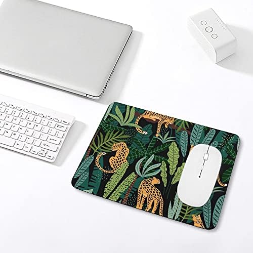 Leopards Palm Tropical Mouse Pad Custom Gaming Mousepad Borracha Tapete com desenhos e borda costurada