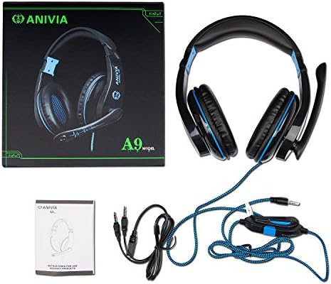 ANIVIA A9 PS4 GAMING fone de ouvido sobre o fone de ouvido Setero Gaming com microfone, cancelamento de ruído de 3,5 mm