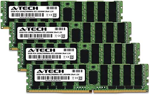 A -Tech 128GB Kit Memory RAM para Supermicro X10DGQ - DDR4 2400MHz PC4-19200 ECC Carga reduzida LRDIMM 2RX4 1.2V - Servidor