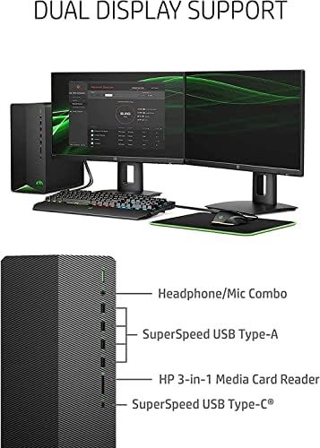 HP 2022 Pavilion Gaming Desktop TG01 Gaming Desktop, Processador Intel Core i5-10400F, Nvidia geForce RTX 3060, 9 PORTS, HDMI,