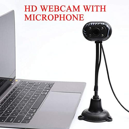 Fansipro USB 2.0 HD Webcam Camera w/microfone para computadores para laptop para PC para computador Desktop, comprimento do cabo: