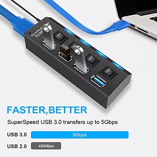 NIZYH USB 3.0 Hub USB Hub 3.0 Splitter Multi USB 3 HAB Uso Adaptador de energia 4 Porta Expander Hub USB3 com Switch