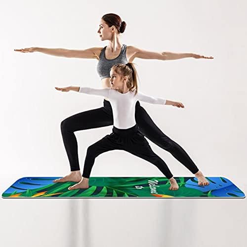 Yoga Mat Tropic Parrot Background Eco Friendly Non Slip Fitness Exercition tapete para pilates e exercícios de piso
