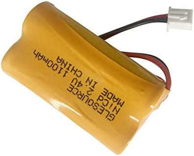 Substituição de bateria de Glesource 2.4V 1100mAh para sinal de saída Luz de emergência Exitronix 10010036 Lithonia