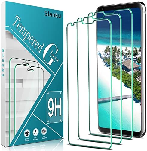 Slanku [3 pacote] para LG V30, V30 Plus, V30s ThinQ, V30s Thinq Tempered Screen Protector, anti -ratinho, bolhas livres, dureza 9H, fácil de instalar