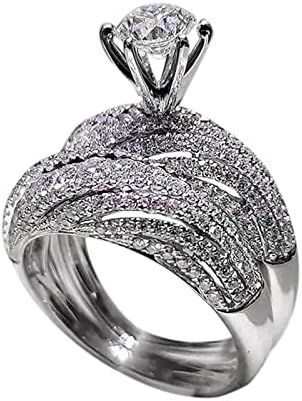 Casal da moda Diamante anel de novo casamento anéis