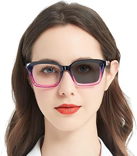 MARE AZZURO Photochromic Reading Glasses Mulheres Blocking Light Bloqueio de grandes dimensões Leitores 1.0 1.5 2,0 2,5 3,0 3,5