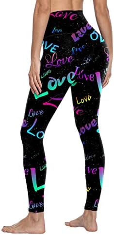 Perneiras de cintura alta para mulheres adoram impressão opaca tights mole tampe corante de ioga elástica ginásio