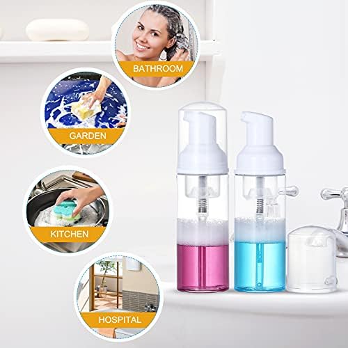 35 PCs 2oz de espuma de espuma Dispensadores Mini limpeza de garrafas de viagem de plástico recarregável com bomba para desinfetante