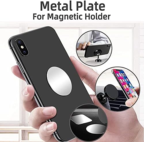 Placas de metal de telefone Salex para montagem magnética do carro, parede, suporte para telefone. Conjunto de substituição