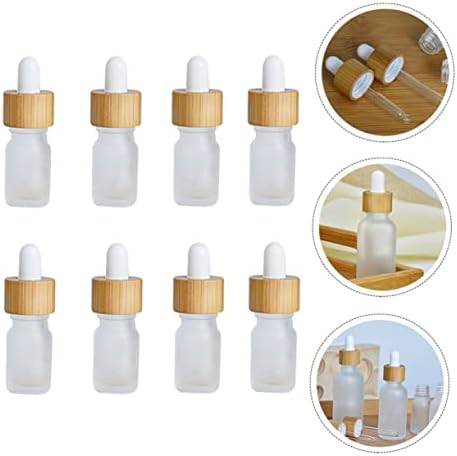 Zerodeko 24 PCs tampas líquidas Gotas de vidro pequenas garrafas cosméticas de óleo recarregável amostra clara essencial com um