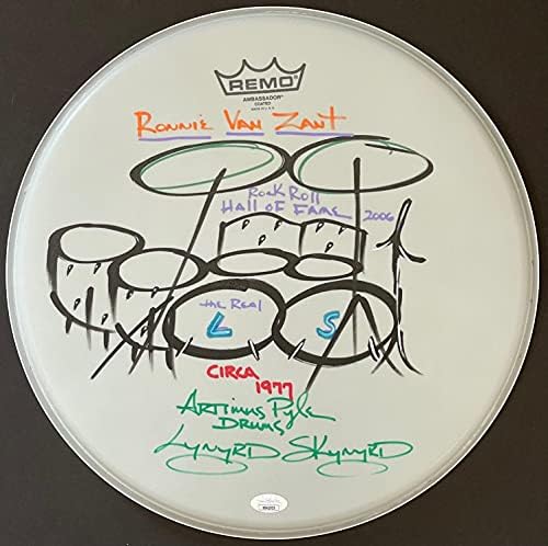 Artimus pyle autografou 14 Remo Drum Head - Drumheads