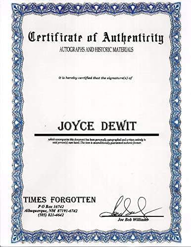 Joyce Dewit Three Company de 8 polegadas x 10 polegadas Autograf JB