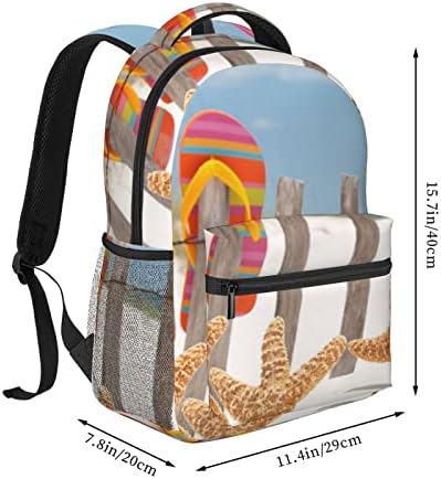Wowbed Flip Flop Backpack Casual Mackpack, Moda Classic Laptop Bag, Trabalho de viagem Campo de camping
