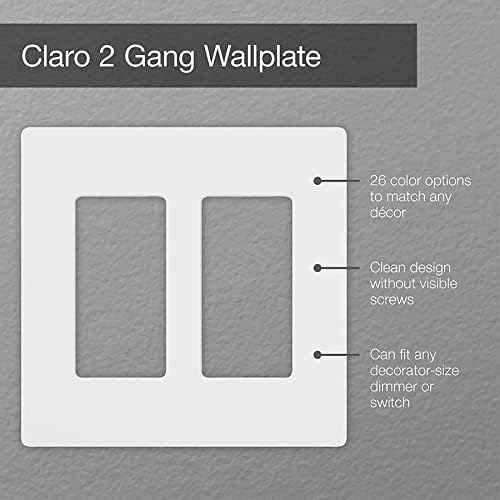 Lutron Claro 2 Gangue Decorator/Rocker Wallplate, cetim, neve | SC-2-SW