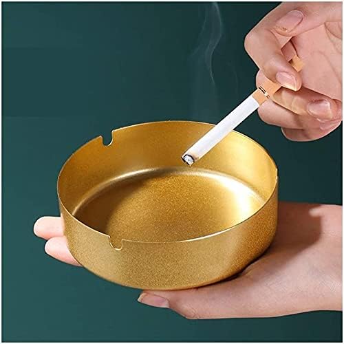Aoof cinzas de cinzeiro de charuto na mesa de aço inoxidável em aço inoxidável, adequado para cigarro para cigarros para casa,