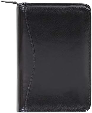 Scully Italian Leather Zip Weekly Planner, Black - 24