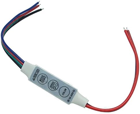 Controlador LED de 3 teclas Jacobsparts para RGB LED tiras com seleção de cores fixa, escurecimento e efeitos de mudança