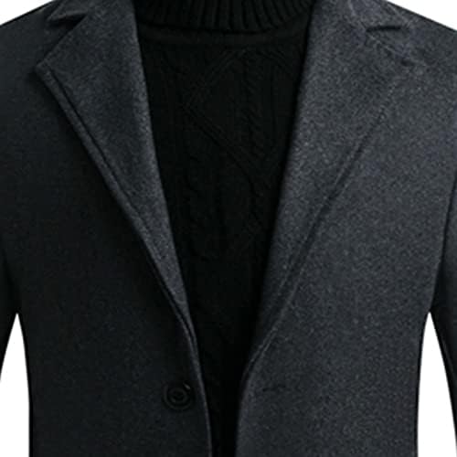 LOLMOT Jaqueta de Parkas para homens jaqueta à prova de vento de flanela outono inverno novo casaco de lapela com capuz