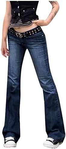 NYYBW Mulheres esbeltas femininas angustiadas com bolsos levantando calça jeans calça calças jea