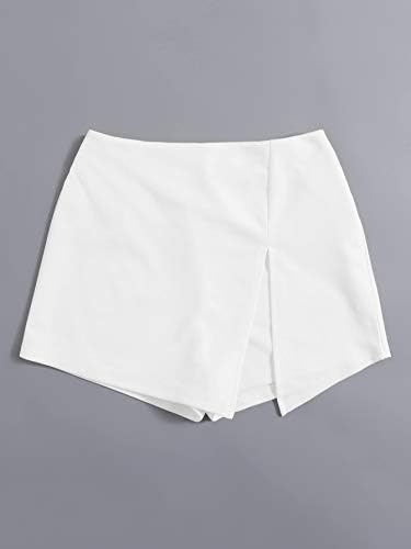 QBomb Shorts para shorts femininos shorts femininos de cintura elástica de shorts de skort frontal