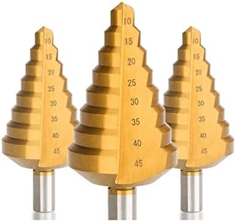 Drill de cone de etapa da zthome 10-45mm Buraco de aço revestido de metal de madeira 1pcs 1pcs