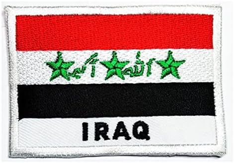 Kleenplus 3pcs. 1,7x2,6 polegada. Iraque Flag bordado patch bordado bandeira tática militar uniforme costurar ferro em manchas country nacional de bandeira cravo traje roupas de roupas
