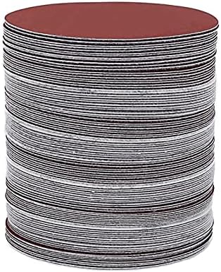 Lixa de polimento de metal de madeira 100 discos de lixa redonda de 100 mm de 100 mm 40-2000, usados ​​para selecionar o gancho e o loop lixando discos da lixadeira