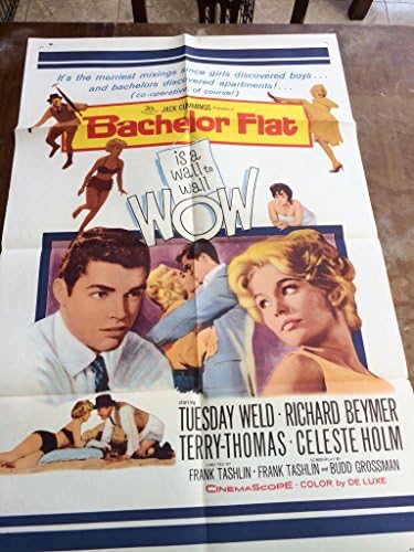Bachelor Flat, pôster original de filmes, 1962, terça -feira Weld, Richard Beymer