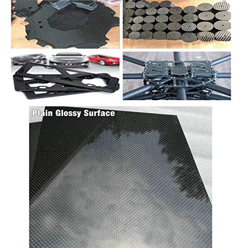 Folha de placa de fibra de carbono 3mmx100mmx500mm ， para moldura de drone diy etc. espessura da placa de fibra de carbono pura