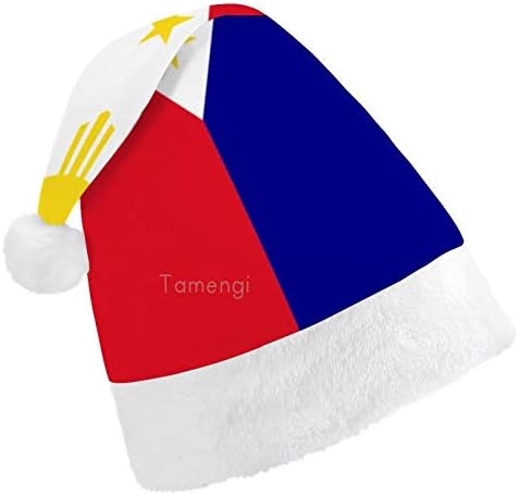 Chapéu de Papai Noel de Natal, Filipinas Flag de Xmas Holiday Hat Hat for Adults, Unisex Comfort Christmas Hats