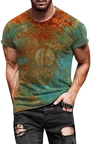 Camisas de verão para homens Moda curta de manga curta 3D Impresso Retro Fishing Graphic T-shirts Casual Tee Blouse Pullover