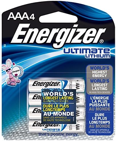 Energizer L92BP-4 Ultimate Lithium AAA Baterias, a bateria AAA mais longa do mundo em dispositivos de alta tecnologia