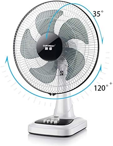 Ventilador da mesa YCZDG, ajuste de 3 velocidades, ventilador de resfriamento oscilante, com timer de 60 minutos para casa