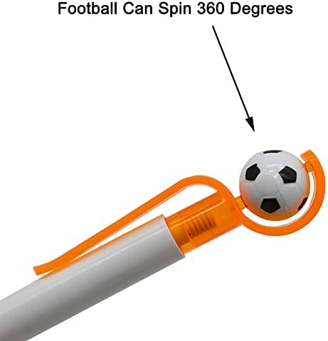 Maydahui 10pcs Futebol formato Ball5 caneta divertida caneta de futebol preto caneta manual retrátil para meninos