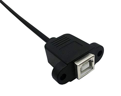 Cerrxian 50cm Micro USB 5pin macho para USB tipo B 2.0 Painel de extensão fêmea Montagem de dados e carrega o cabo