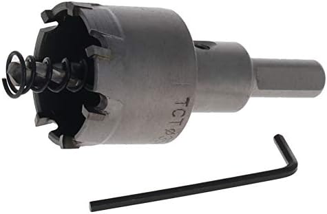 Bettomshin 35mm Cuttador de orifício de carboneto, serras de orifício TCT para folha de metal de aço inoxidável de 2 mm