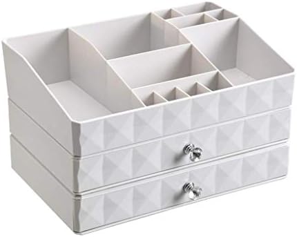 Caixa de armazenamento WSZJJ - Organizador de maquiagem à prova de poeira, armazenamento de cosméticos e jóias com tampa à prova de poeira, caixas de exibição com gavetas para vaidade