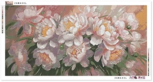 Kits de pintura de diamante 5D ZGMAXCL DIY para adultos redondo flores completas Flores de gemas Decorações de casa 39,4