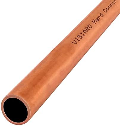 Visiaro Hard Copper Tube, 1mtr, externo dia 3/8 polegadas, espessura da parede 16 SWG, pacote de 2