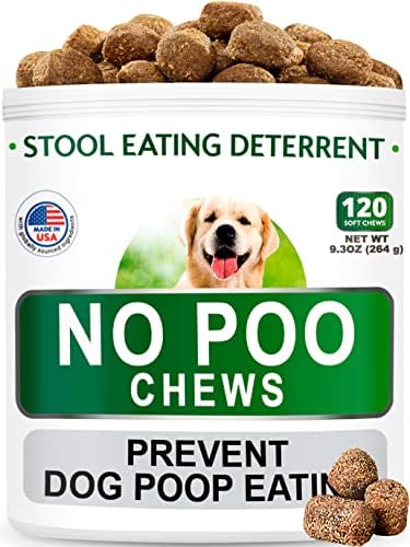 Sem cocô + pacote de mastigações de probióticos para cães - impedir cocô de cocô + dores de alívio de estômago - tratamento