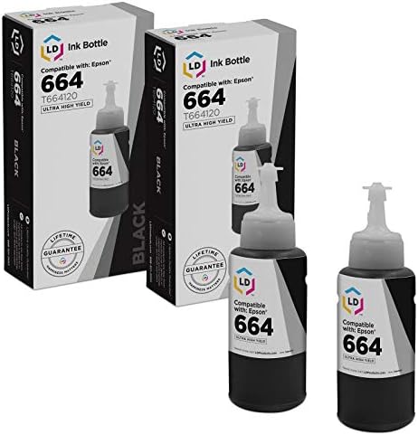 Substituição de garrafas de tinta compatível com produtos LD para Epson 664 T664120 Alto rendimento