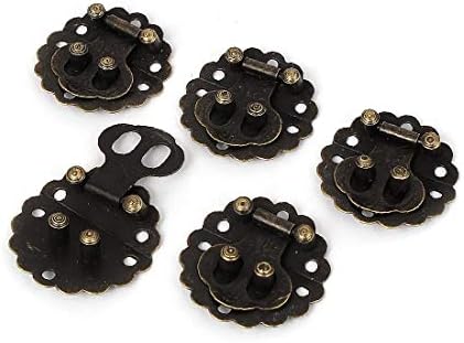 X-DREE ANTIGO ANTIGO Caixa de jóias de madeira Hasp Gaveta Toggle Latch Latch Lock Lock 5pcs (Estilo Antigoo Joyero
