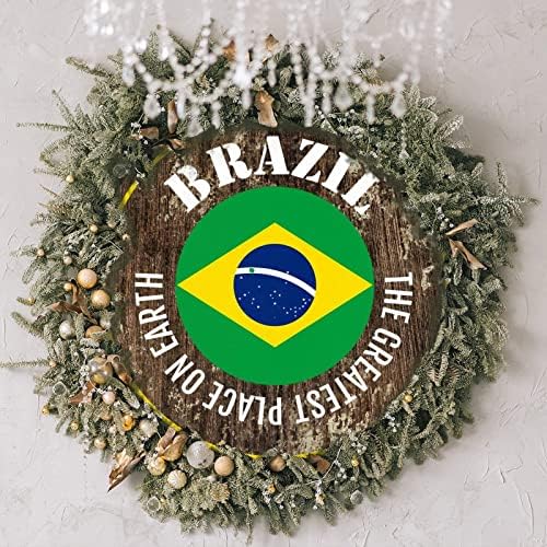 Varanda Sign Os melhores lugares do mundo Brasil Wood Sinais Brasil Bandeira Country Wood Wall Art Placa Viagem Presente