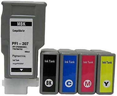 Substituição de cartucho de tinta compatível com cores vívidas para Canon PFI -207 - IPF680, IPF685, IPF780, IPF785