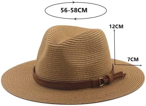 Povosyoung Panamá chapéu de verão chapéus de sol para homens homens de palha de praia Moda UV Sun Protection Travel Bap
